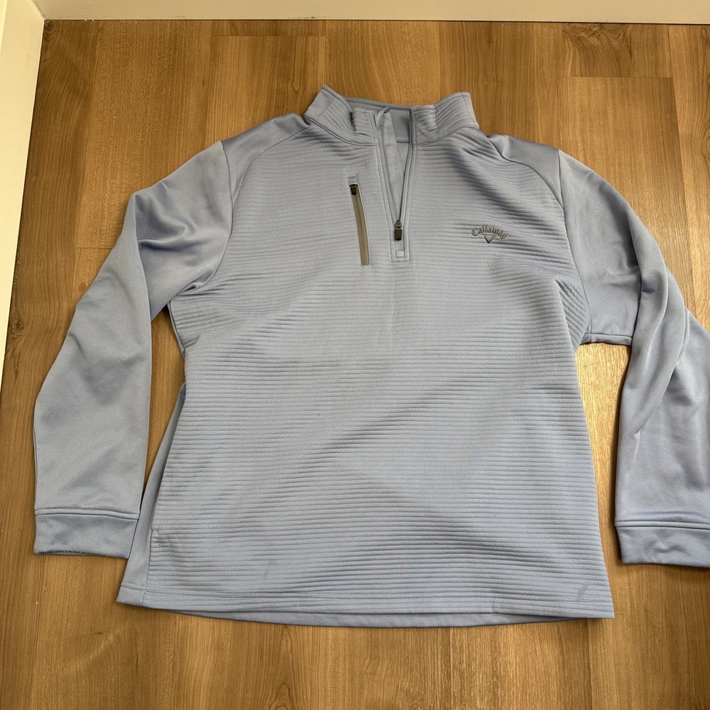 Callaway Golf Pullover Quarter Zip 1/4 Zip Navy XL Jacket ribbed opti dry